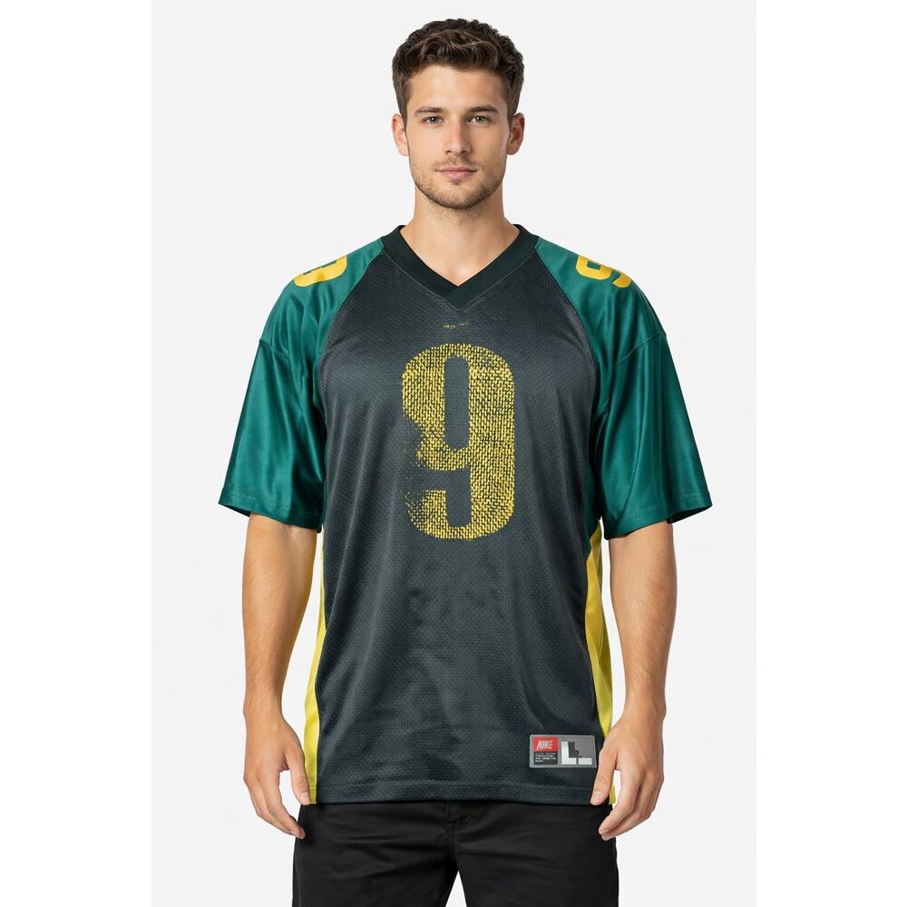Nike Oregon Ducks Team Football Jersey #9 Green Yellow L Fan Apparel
